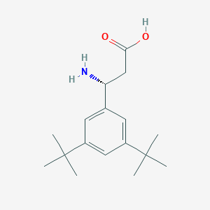 molecular formula C17H27NO2 B13039176 (3R)-3-Amino-3-(3,5-DI-tert-butylphenyl)propanoic acid 