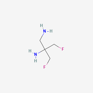 molecular formula C4H10F2N2 B13039180 3-Fluoro-2-(fluoromethyl)propane-1,2-diamine 