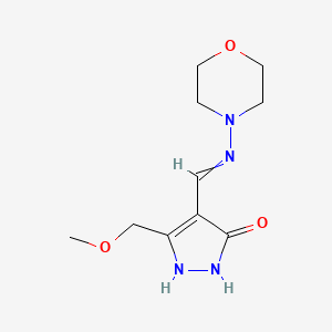 molecular formula C10H16N4O3 B1303922 5-(Methoxymethyl)-4-(morpholin-4-yliminomethyl)-1,2-dihydropyrazol-3-one 
