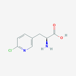 molecular formula C8H9ClN2O2 B13039263 (2S)-2-amino-3-(6-chloropyridin-3-yl)propanoic acid 