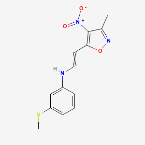 molecular formula C13H13N3O3S B1303928 N-[2-(3-methyl-4-nitro-5-isoxazolyl)vinyl]-3-(methylsulfanyl)aniline 