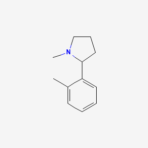 molecular formula C12H17N B13039285 1-Methyl-2-(2-methylphenyl)pyrrolidine 