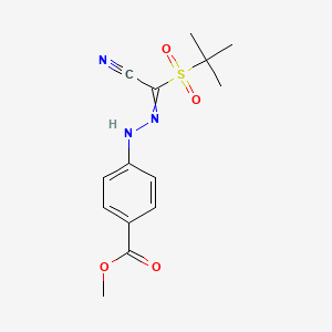 molecular formula C14H17N3O4S B1303932 Methyl 4-{2-[(tert-butylsulfonyl)(cyano)methylene]hydrazino}benzenecarboxylate 