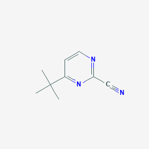 molecular formula C9H11N3 B13039322 4-(Tert-butyl)pyrimidine-2-carbonitrile 