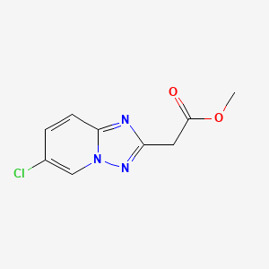 molecular formula C9H8ClN3O2 B13039336 Methyl 2-(6-chloro-[1,2,4]triazolo[1,5-A]pyridin-2-YL)acetate 