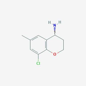 molecular formula C10H12ClNO B13039362 (R)-8-Chloro-6-methylchroman-4-amine 