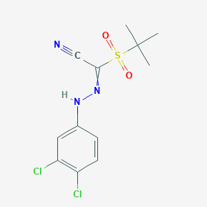 molecular formula C12H13Cl2N3O2S B1303937 2-(Tert-butylsulfonyl)-2-[2-(3,4-dichlorophenyl)hydrazono]acetonitrile 