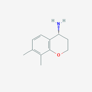 molecular formula C11H15NO B13039405 (R)-7,8-Dimethylchroman-4-amine 