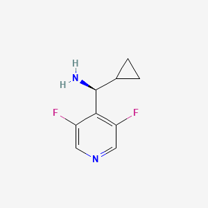 molecular formula C9H10F2N2 B13039432 (S)-Cyclopropyl(3,5-difluoropyridin-4-yl)methanamine 