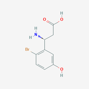 (3R)-3-Amino-3-(2-bromo-5-hydroxyphenyl)propanoic acid