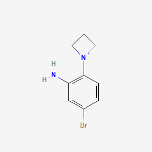 molecular formula C9H11BrN2 B13039463 2-(Azetidin-1-YL)-5-bromoaniline 