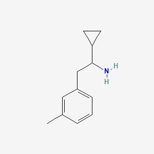 1-Cyclopropyl-2-(3-methylphenyl)ethan-1-amine