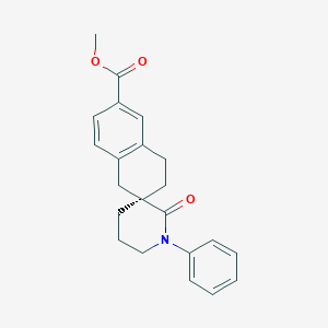 molecular formula C22H23NO3 B13039483 Methyl (S)-2'-oxo-1'-phenyl-3,4-dihydro-1H-spiro[naphthalene-2,3'-piperidine]-6-carboxylate 