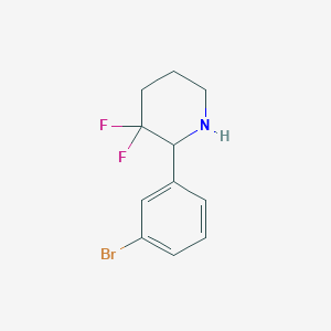 2-(3-Bromophenyl)-3,3-difluoropiperidine