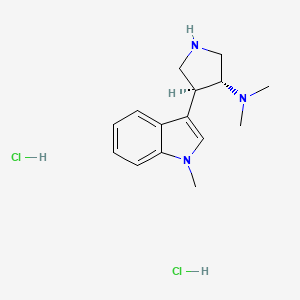 trans-N,N-Dimethyl-4-(1-methyl-1H-indol-3-YL)pyrrolidin-3-amine 2hcl