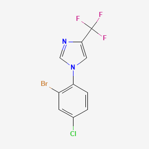 1-(2-Bromo-4-chlorophenyl)-4-(trifluoromethyl)-1H-imidazole