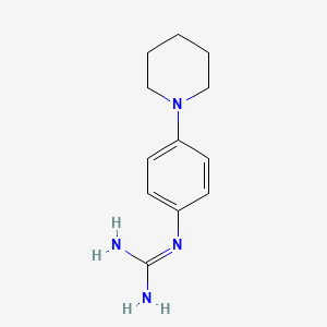 molecular formula C12H18N4 B13039562 1-[4-(Piperidin-1-yl)phenyl]guanidine 