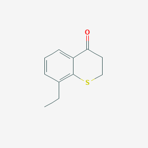 molecular formula C11H12OS B13039593 8-Ethyl-2H,3H-benzo[E]thiin-4-one 