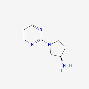 molecular formula C8H12N4 B13039597 (S)-1-(Pyrimidin-2-yl)pyrrolidin-3-amine 