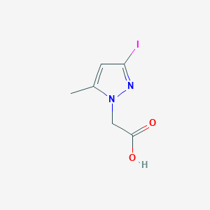 molecular formula C6H7IN2O2 B13039666 2-(3-Iodo-5-methyl-1H-pyrazol-1-yl)aceticacid 