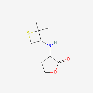 molecular formula C9H15NO2S B13039675 3-((2,2-Dimethylthietan-3-yl)amino)dihydrofuran-2(3H)-one 