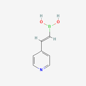 molecular formula C7H8BNO2 B13039689 (E)-(2-(Pyridin-4-yl)vinyl)boronic acid 