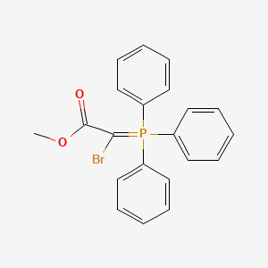 molecular formula C21H18BrO2P B13039737 Acetic acid, bromo(triphenylphosphoranylidene)-, methyl ester CAS No. 13504-77-3