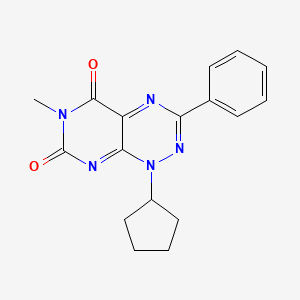 1-Cyclopentyl-6-methyl-3-phenylpyrimido[5,4-e][1,2,4]triazine-5,7(1H,6H)-dione