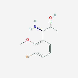 molecular formula C10H14BrNO2 B13039753 (1S,2R)-1-Amino-1-(3-bromo-2-methoxyphenyl)propan-2-OL 