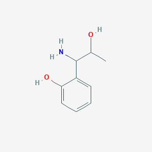 molecular formula C9H13NO2 B13039779 1-Amino-1-(2-hydroxyphenyl)propan-2-OL 