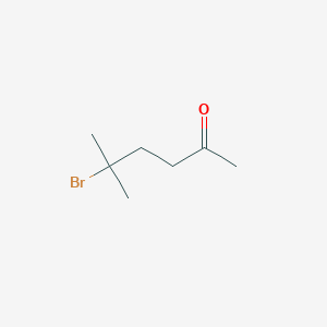 molecular formula C7H13BrO B13039810 5-Bromo-5-methylhexan-2-one 