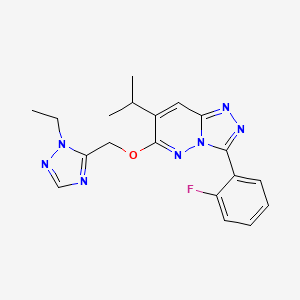 6-((1-Ethyl-1H-1,2,4-triazol-5-YL)methoxy)-3-(2-fluorophenyl)-7-isopropyl-[1,2,4]triazolo[4,3-B]pyridazine