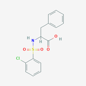 molecular formula C15H14ClNO4S B1303982 2-{[(2-氯苯基)磺酰基]氨基}-3-苯基丙酸 CAS No. 250714-62-6