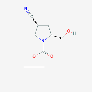 Tert-butyl (2R,4R)-4-cyano-2-(hydroxymethyl)pyrrolidine-1-carboxylate