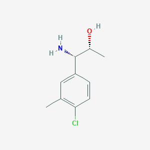 molecular formula C10H14ClNO B13039833 (1S,2R)-1-Amino-1-(4-chloro-3-methylphenyl)propan-2-OL 