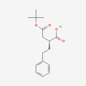 molecular formula C16H22O4 B13039836 (R)-4-(tert-Butoxy)-4-oxo-2-phenethylbutanoic acid 