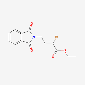 molecular formula C14H14BrNO4 B13039871 Ethyl 2-bromo-4-(1,3-dioxoisoindolin-2-yl)butanoate 