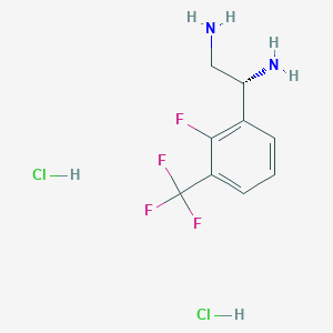 (1R)-1-[2-Fluoro-3-(trifluoromethyl)phenyl]ethane-1,2-diamine 2hcl