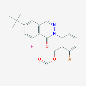 [2-Bromo-6-(6-tert-butyl-8-fluoro-1-oxo-1,2-dihydrophthalazin-2-yl)phenyl]methyl acetate