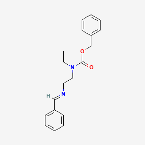 molecular formula C19H22N2O2 B13040038 Benzyl 2-(benzylideneamino)ethyl(ethyl)carbamate 