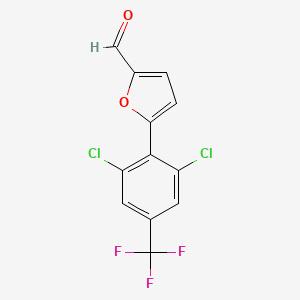 molecular formula C12H5Cl2F3O2 B1304005 5-[2,6-二氯-4-(三氟甲基)苯基]-2-糠醛 CAS No. 680215-60-5