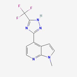 1-Methyl-4-(5-(trifluoromethyl)-1H-1,2,4-triazol-3-yl)-1H-pyrrolo[2,3-b]pyridine