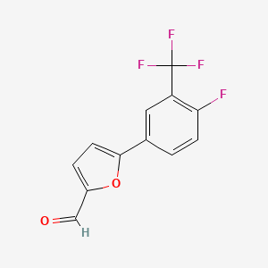 molecular formula C12H6F4O2 B1304006 5-[4-氟-3-(三氟甲基)苯基]呋喃-2-甲醛 CAS No. 306936-05-0
