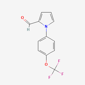 molecular formula C12H8F3NO2 B1304007 1-[4-(トリフルオロメトキシ)フェニル]-1H-ピロール-2-カルバルデヒド CAS No. 260442-97-5