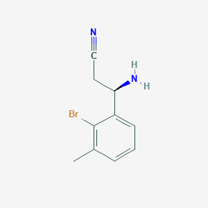 (3R)-3-Amino-3-(2-bromo-3-methylphenyl)propanenitrile