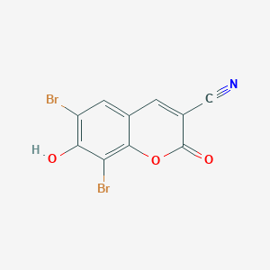 molecular formula C10H3Br2NO3 B13040115 6,8-Dibromo-7-hydroxy-2-oxo-2H-chromene-3-carbonitrile 