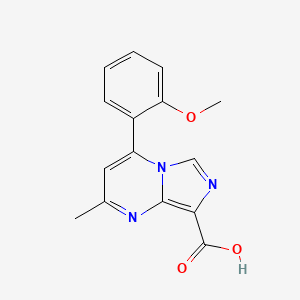 molecular formula C15H13N3O3 B13040137 4-(2-Methoxyphenyl)-2-methylimidazo[1,5-A]pyrimidine-8-carboxylic acid 