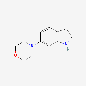 molecular formula C12H16N2O B13040143 4-(Indolin-6-yl)morpholine 