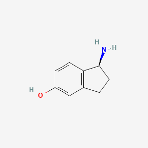 molecular formula C9H11NO B13040161 (S)-1-Amino-2,3-dihydro-1H-inden-5-ol 