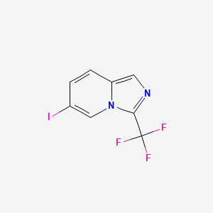 molecular formula C8H4F3IN2 B13040167 6-Iodo-3-(trifluoromethyl)imidazo[1,5-a]pyridine 